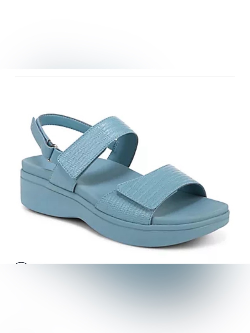 Vionic Fay Blue adjustable Comfort Platform Sandal NEW 7.5